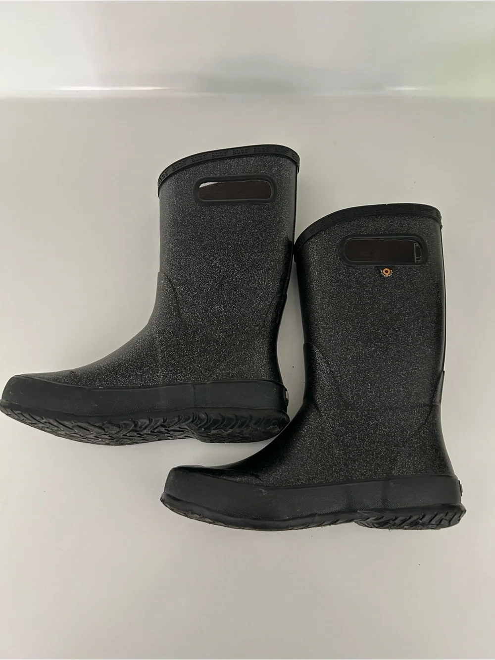 Bogs Kids Black Sparkle/Glitter Rain & Snow Boots Size 3